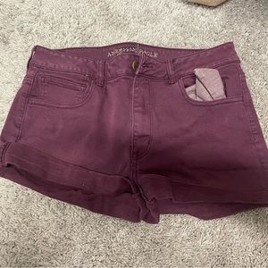 American Eagle Dark Purple Hi-Rise Shortie Size 14